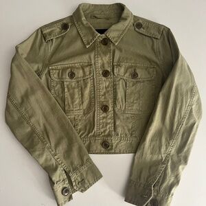 JCrew cropped army jacket